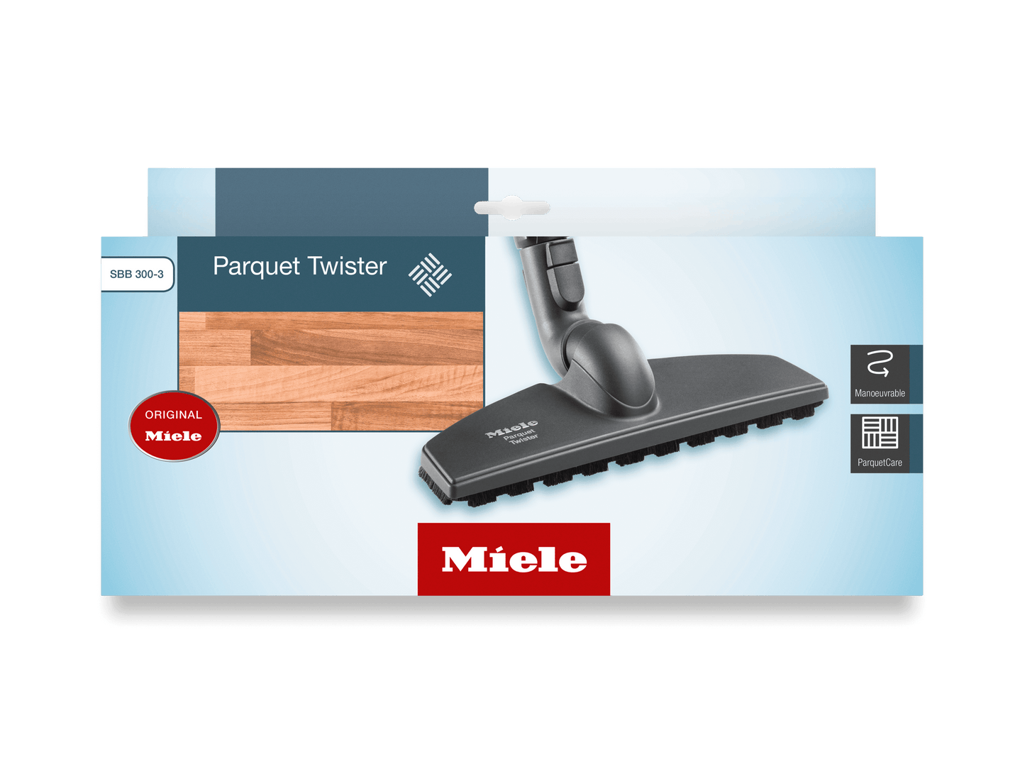 Miele SBB3003PQTWISTER Swivelneck Parquet Floorhead - For Gentle And Effortless Cleaning Of Sensitive Hard Floors.
