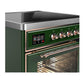 Ilve UMIB30NR3EGP Ilve Umib30Nr3Egp Majestic Iii 30 Inch Induction Range With 4 Elements, 4 Cu. Ft. Oven Capacity (Triple Glass Door, Emerald Green, Copper)
