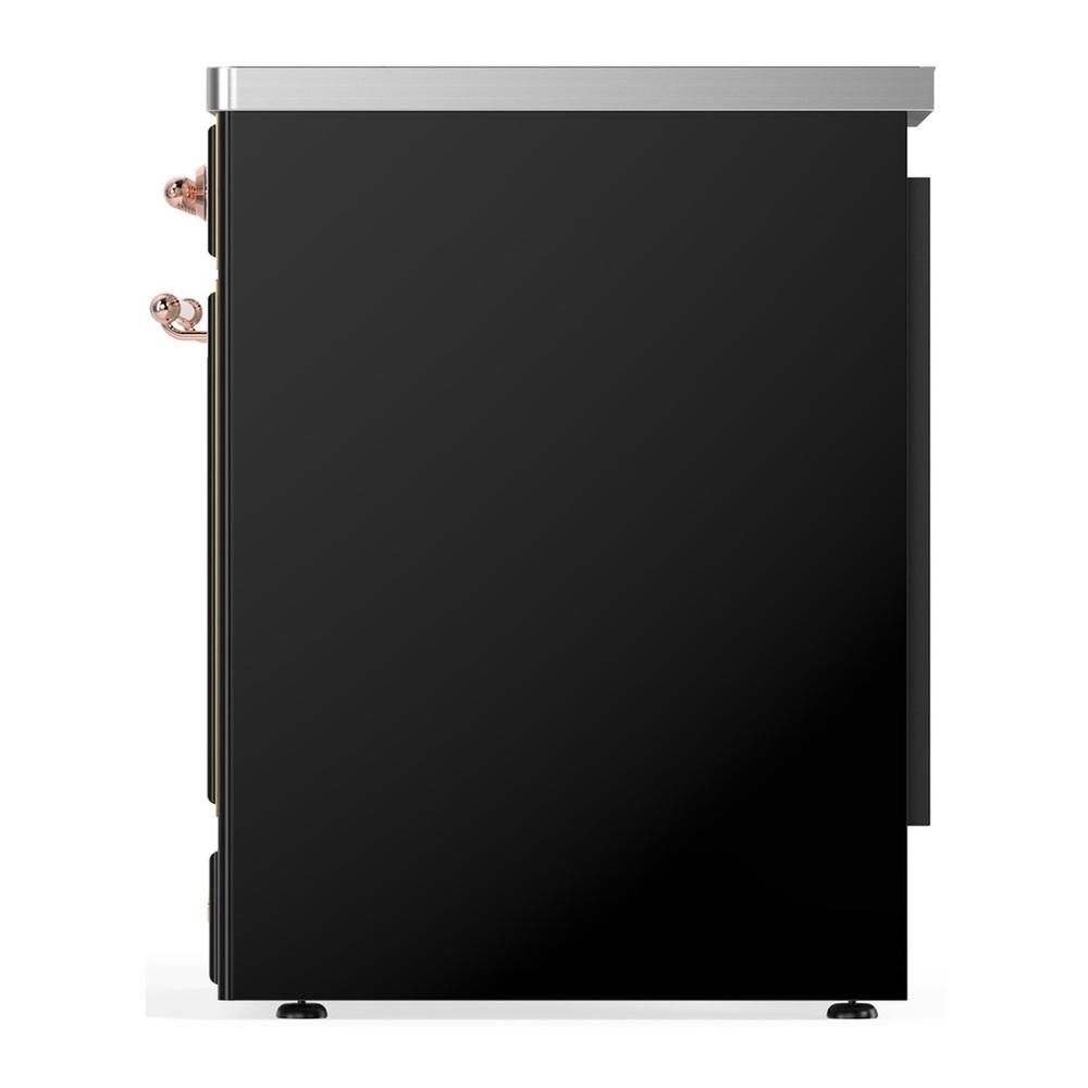 Ilve UMIB30NR3BKP Ilve Umib30Nr3Bkp Majestic Iii 30 Inch Induction Range With 4 Elements, 4 Cu. Ft. Oven Capacity (Triple Glass Door, Glossy Black, Copper)
