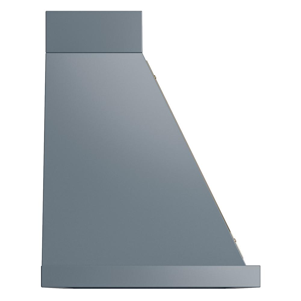 Ilve UANB48BGG Ilve Uanb48Bgg Nostalgie Ii Noblesse 48 Inch Range Hood With 600 Cfm (Blue Grey, Brass)
