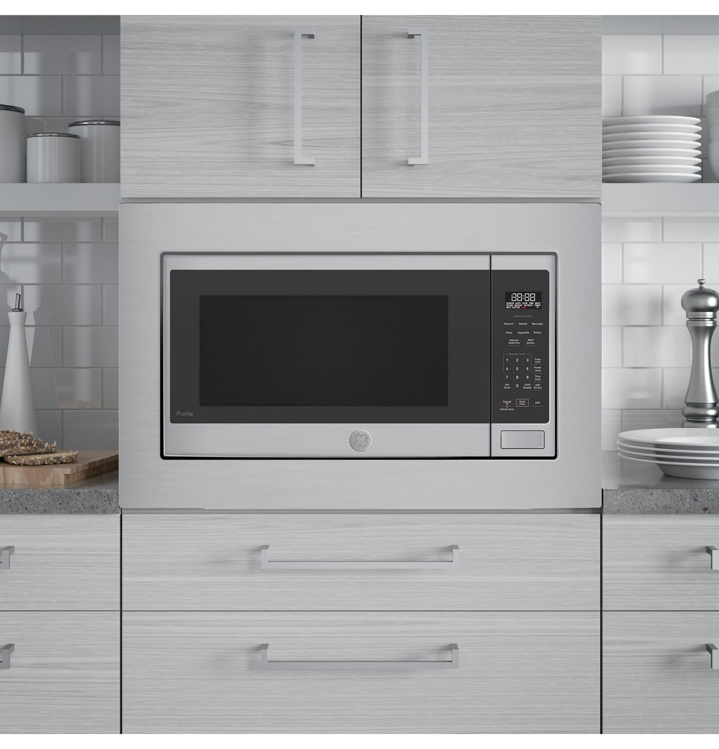 Ge Appliances PCWK22U1WSS Ge Profile™ 2.2 Cu. Ft. Built-In Sensor Microwave Oven