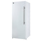 Forno FFFFD172228WHTLS Forno Maderno 28-Inch Convertible Upright Freezer/Refrigerator In White With Antique Brass Handle, 13.6 Cu.Ft., Left Swing