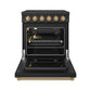 Thor Kitchen RSE30PBBRZ 30 Inch Professional Electric Range With Precision Knob Control In Black And Bronze Gordon Ramsay Series