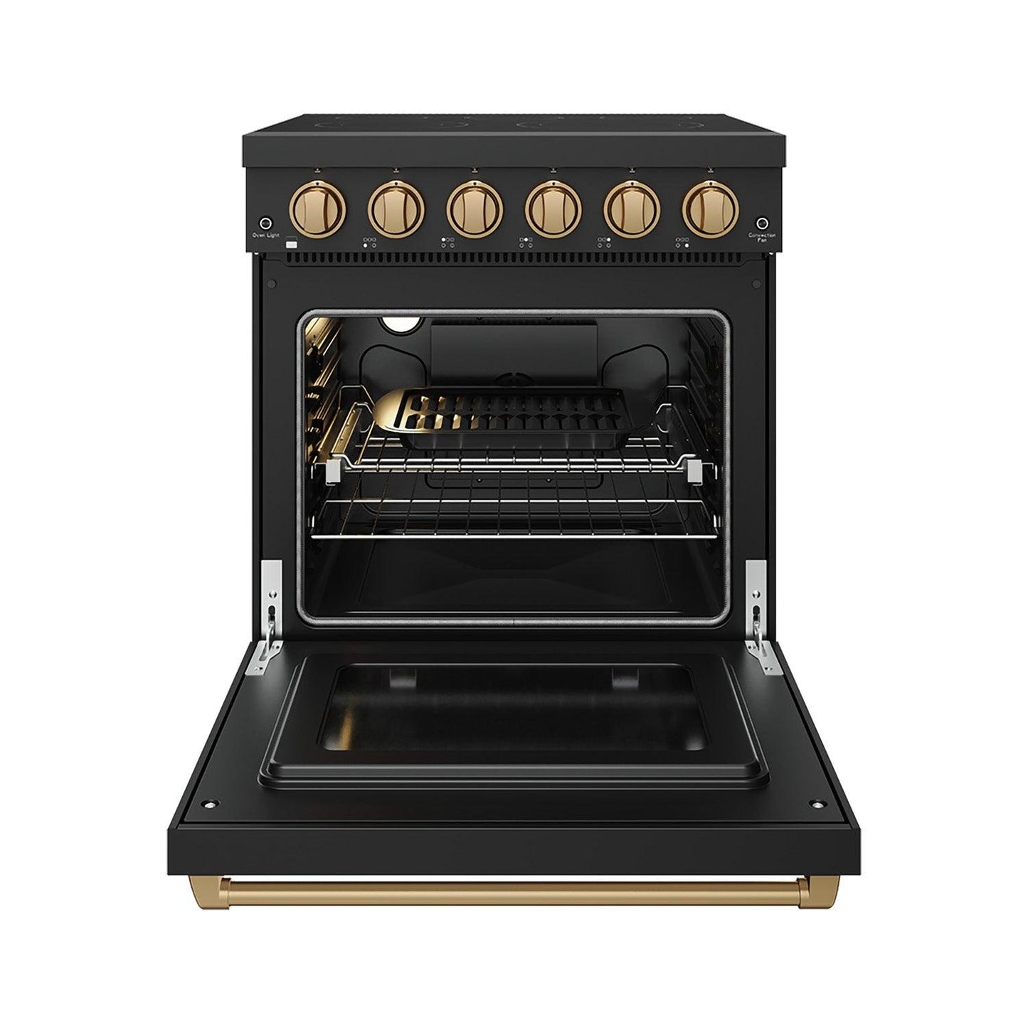 Thor Kitchen RSE30PBBRZ 30 Inch Professional Electric Range With Precision Knob Control In Black And Bronze Gordon Ramsay Series