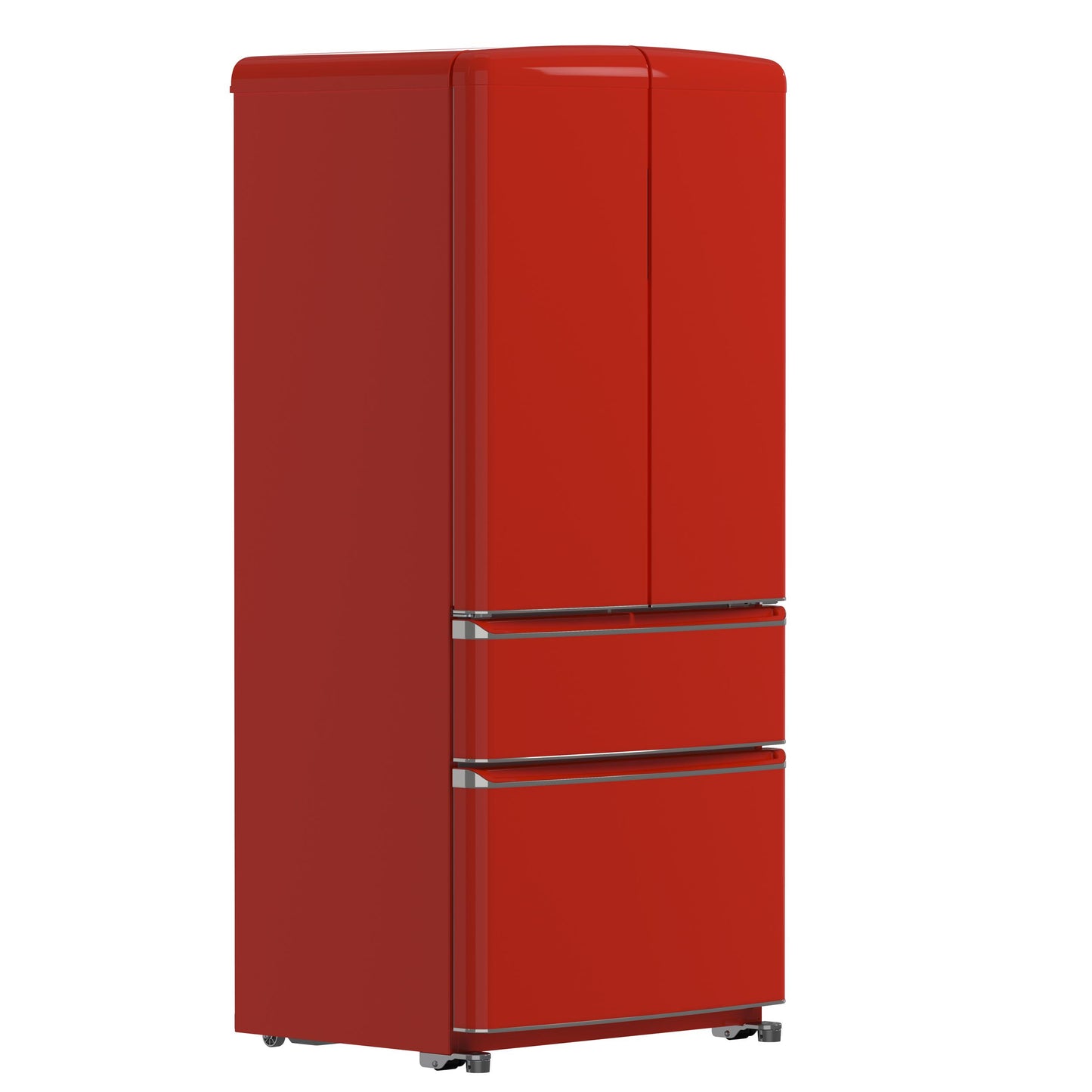 Forno FFFFD179133RED Forno Luigi 33-Inch French Door Refrigerator, 18 Cu.Ft, Red Finish, Handle-Free Design, Energy Star Certified