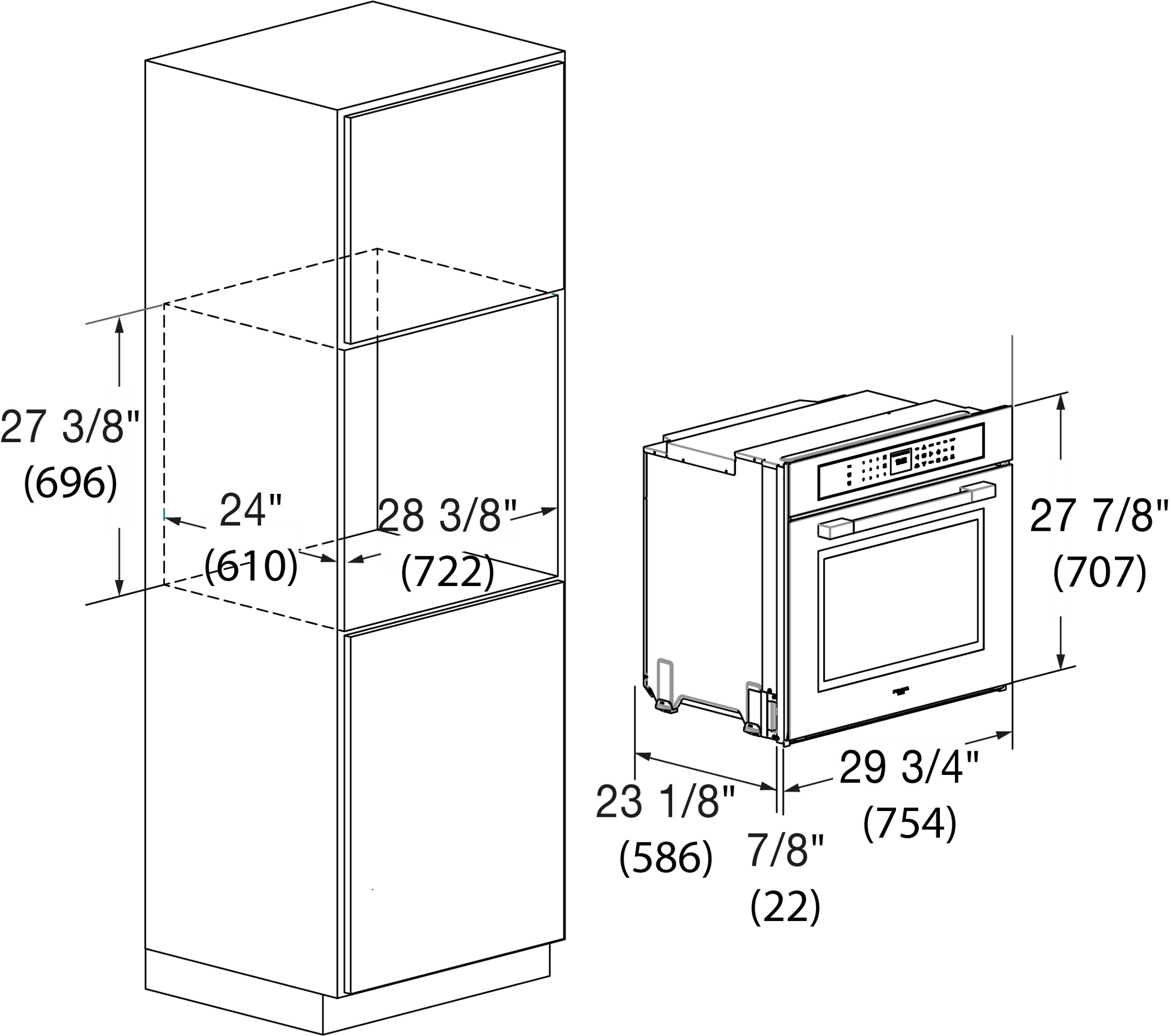 Fulgor Milano F7MSP30MB1 30" Touch Control Self Clean Oven