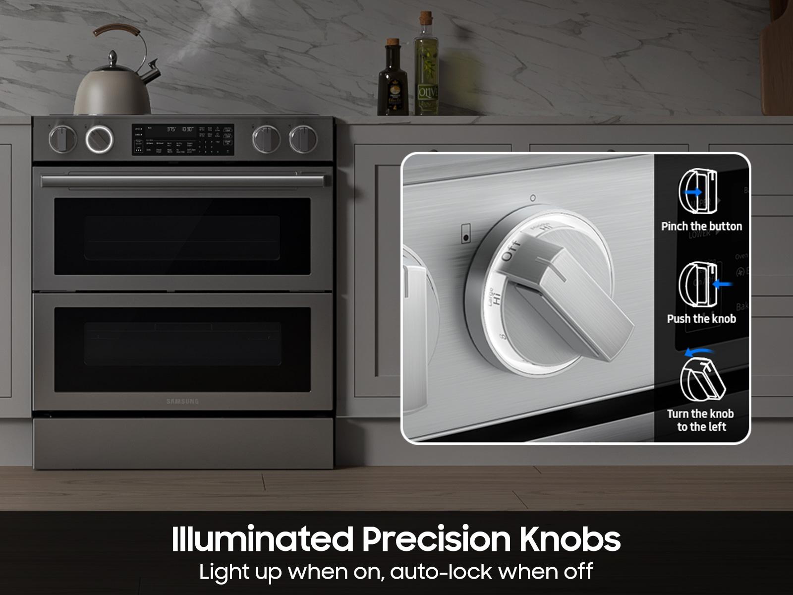 Samsung NSE90H63DRAA Bespoke Smart Slide-In Electric Range Flex Duo™ Oven Pro Style Design Dual True Convection