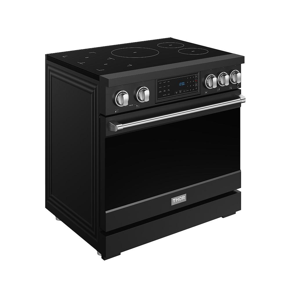 Thor Kitchen RSI36BSS 36 Inch Professional Induction Range With Tilt Panel Touch Control In Black And Stainless Steel Gordon Ramsay Series