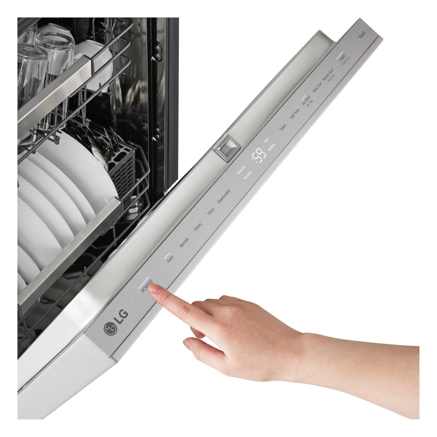 Lg LDNPH654S Smart Top Control Flushfit Design Dishwasher With 1-Hour Wash & Dry, Quadwash® Pro, Truesteam® And Dynamic Heat Dry™