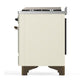 Ilve UM48FQNR3AWBLP Ilve Um48Fqnr3Awblp Majestic Iii 48 Inch Dual Fuel Range With 8 Burners And Griddle, Dual Function Burner Up To 25,000 Btu (Liquid Propane, Solid Door, Antique White, Burnished)