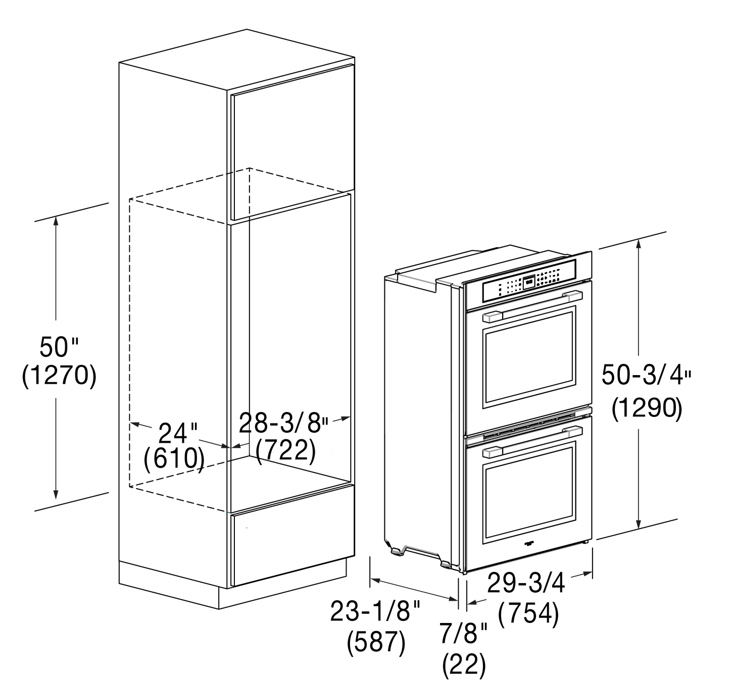 Fulgor Milano F7MDP30S1 30" Touch Control Double Oven