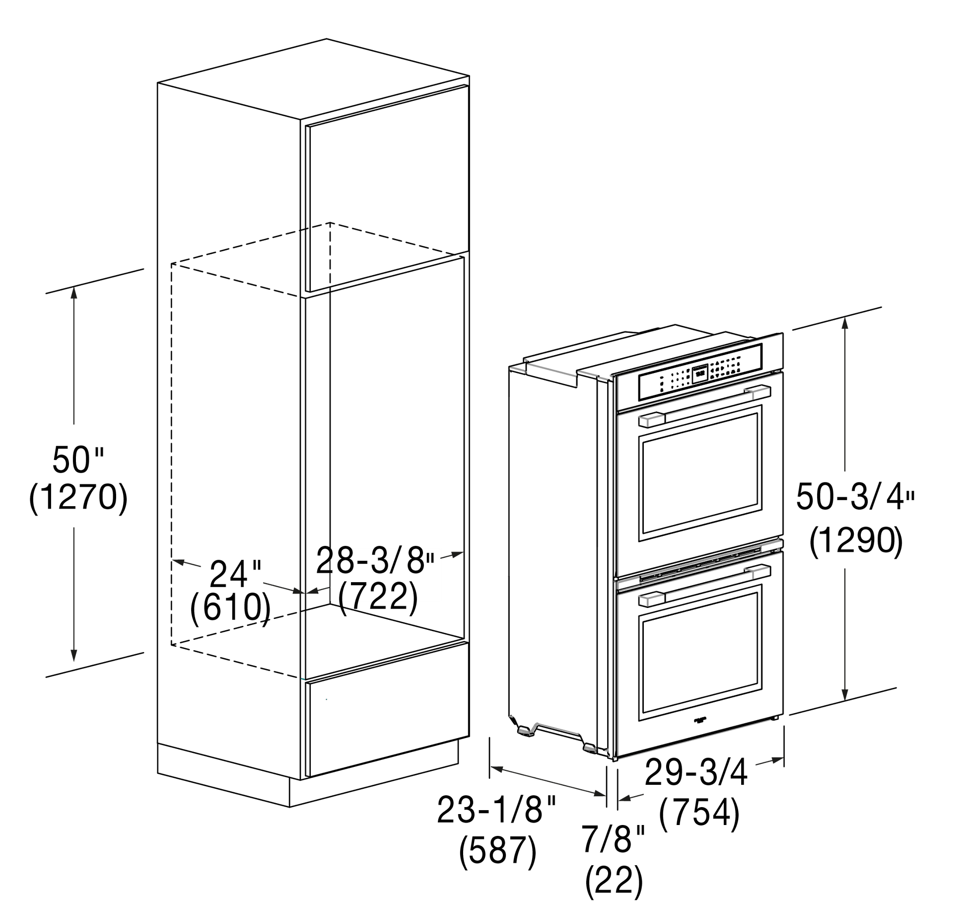 Fulgor Milano F7MDP30S1 30" Touch Control Double Oven