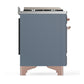 Ilve UM60FSQNR3BGP Ilve Um60Fsqnr3Bgp Majestic Iii 60 Inch Dual Fuel Range With 7 Burners, Griddle And French Top, Dual Function Burner With Up To 25,000 Btu (Natural Gas, Solid Door, Blue Grey, Copper)