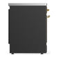 Ilve UMIB30NR3MGG Ilve Umib30Nr3Mgg Majestic Iii 30 Inch Induction Range With 4 Elements, 4 Cu. Ft. Oven Capacity (Triple Glass Door, Graphite Matte, Brass)