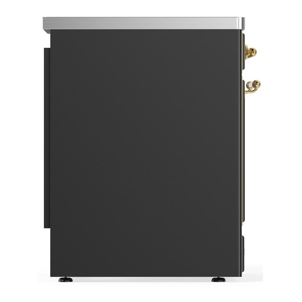 Ilve UMIB30NR3MGG Ilve Umib30Nr3Mgg Majestic Iii 30 Inch Induction Range With 4 Elements, 4 Cu. Ft. Oven Capacity (Triple Glass Door, Graphite Matte, Brass)