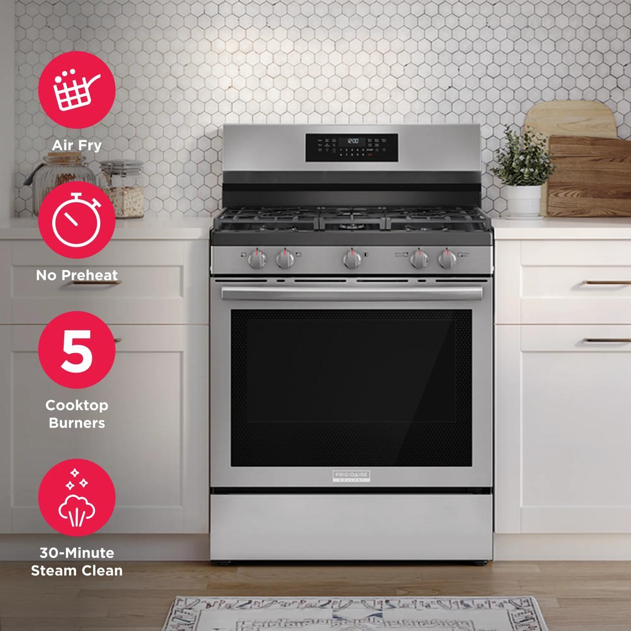 Frigidaire GCRG3059BF 30" Rear Control Gas Range With Air Fry