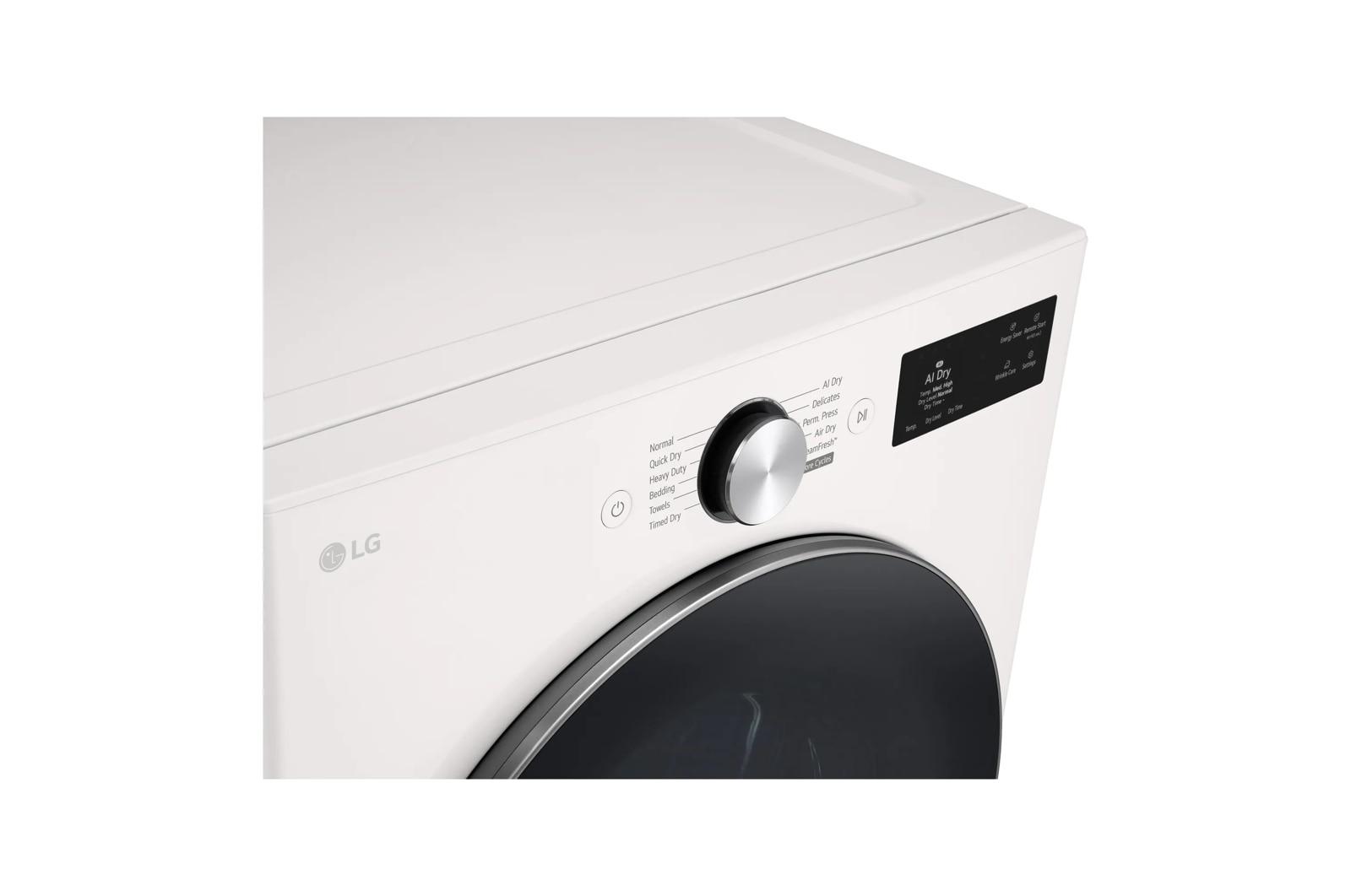 Lg DLEX5800A 7.4 Cu. Ft. Ultra Large Capacity Smart Front Load Electric Dryer With Turbosteam®, Ai Sensing And Hybrid Electronic Controls With Lcd Display