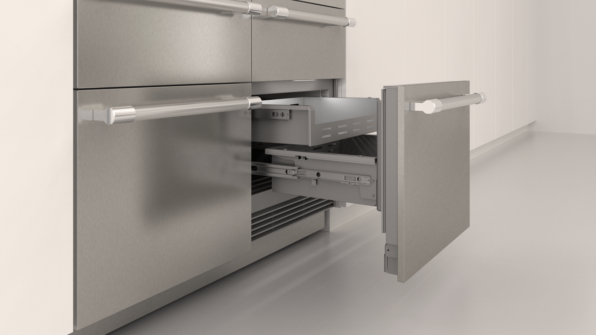 Thermador T48BT122NS Freedom®, Built-In French Door Bottom Freezer, Stainless Steel