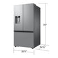 Samsung RF32CG5B10SR 31 Cu. Ft. Mega Capacity 3-Door French Door Refrigerator With External Water And Ice Dispenser In Stainless Steel