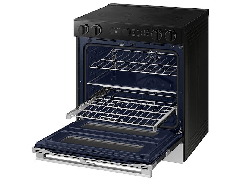 Samsung NSE6DG8550SR Bespoke Smart Slide-In Electric Range 6.3 Cu. Ft. With Flex Duo™ & Illuminated Precision Knobs In Stainless Steel