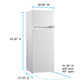 Avanti RA7501BW Avanti 7.5 Cu. Ft. Apartment Size Refrigerator, Top Freezer, Adjustable Glass Shelves, Energy Star®, In White (Ra7501Bw)