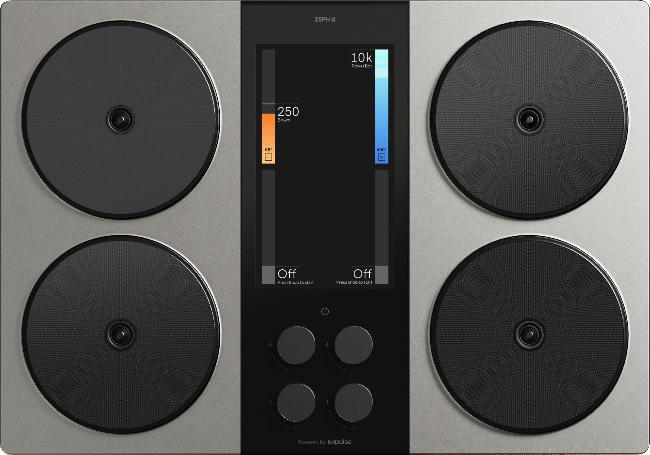 Zephyr ZHCT130AC Hypercore Induction Cooktop, 30In, Charcoal, Requires Battery