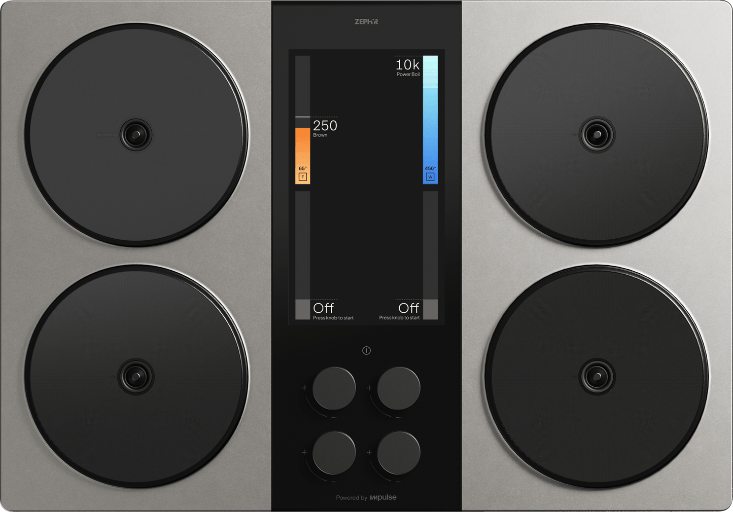 Zephyr ZHCT130AC Hypercore Induction Cooktop, 30In, Charcoal, Requires Battery
