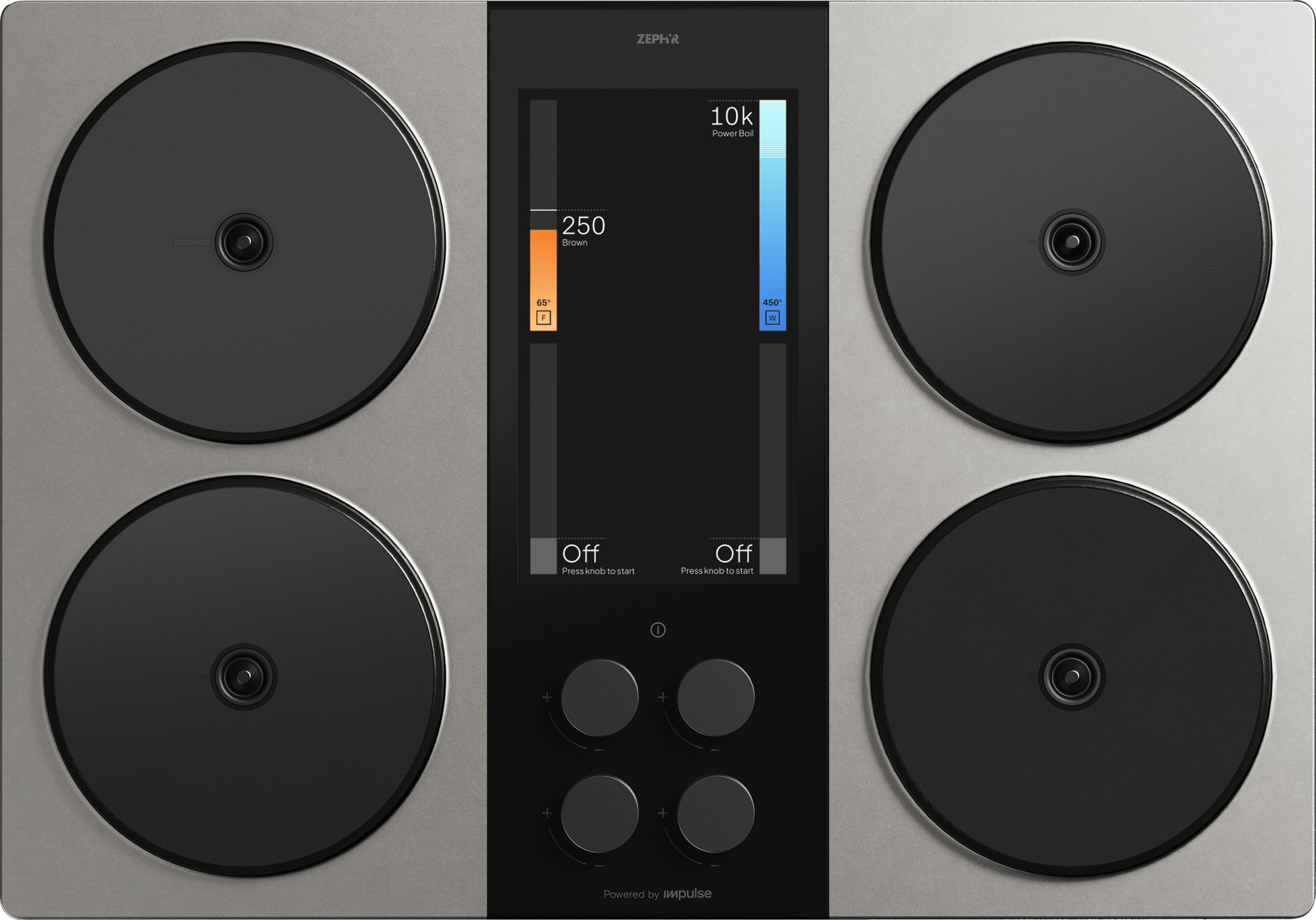 Zephyr ZHCT130AC Hypercore Induction Cooktop, 30In, Charcoal, Requires Battery