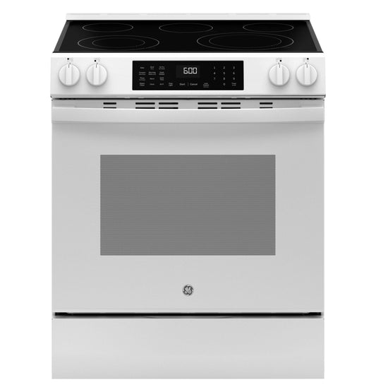 Ge Appliances GRS600AVWW Ge® 30" Slide-In Electric Convection Range With No Preheat Air Fry And Easywash™ Oven Tray