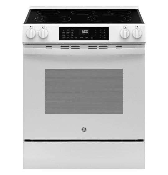 Ge Appliances GRS600AVWW Ge® 30" Slide-In Electric Convection Range With No Preheat Air Fry And Easywash™ Oven Tray