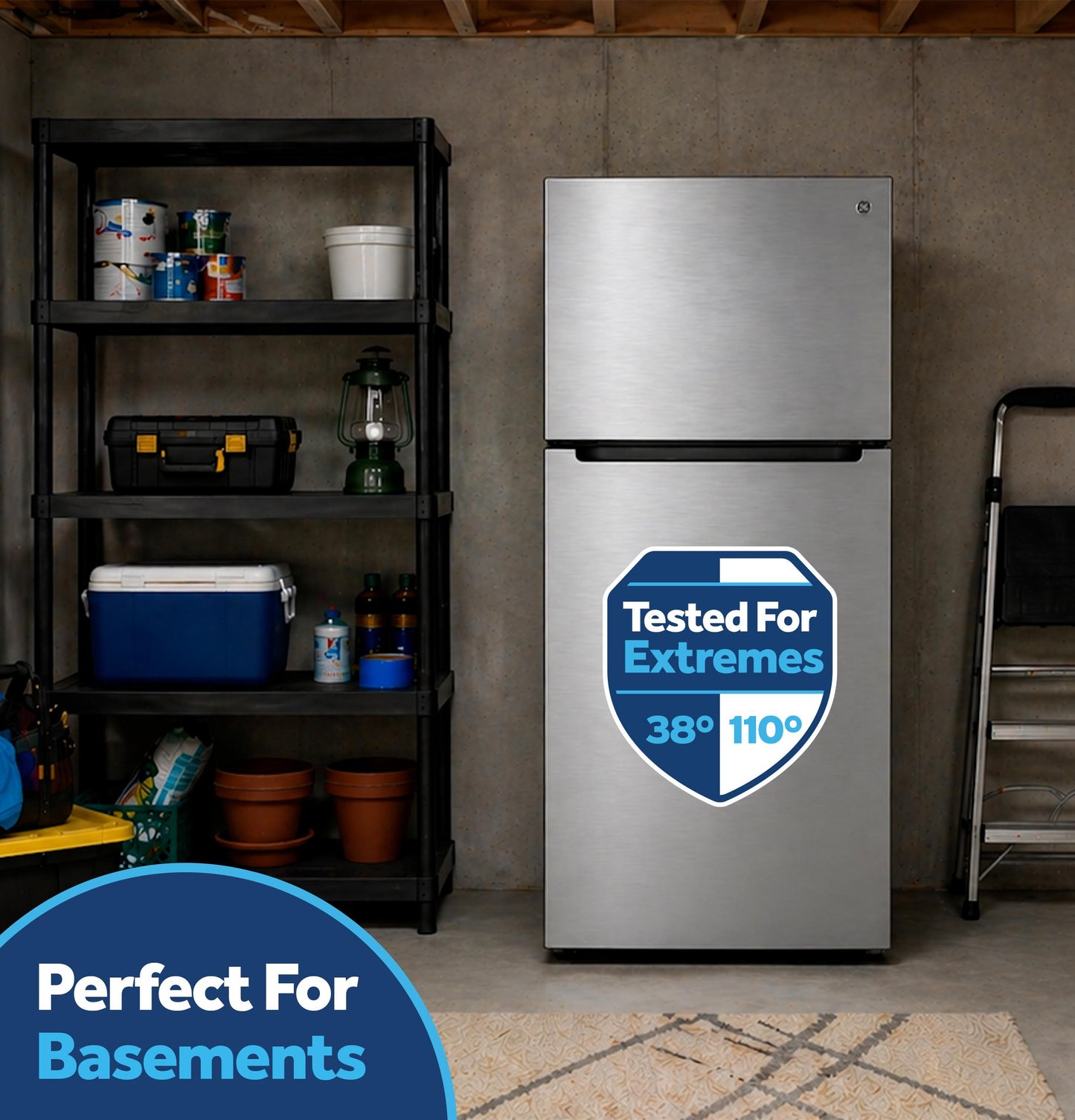 Ge Appliances GPS21KYZFS Ge® 21 Cu. Ft. Garage Ready Top-Freezer Refrigerator