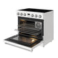 Thor Kitchen ARE36W 36 Inch Electric Range In White - Contemporary Professional