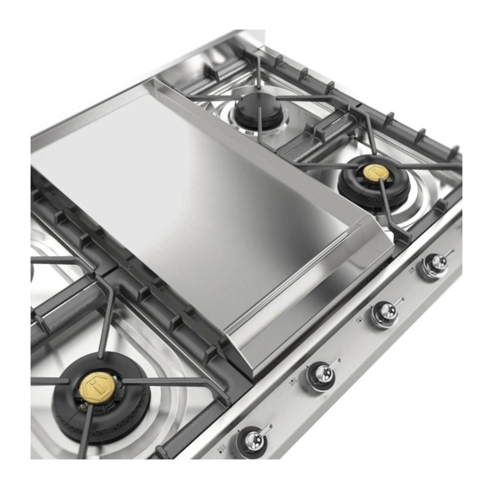 Ilve UHCP965FNSSC Ilve Uhcp965Fnssc Nostalgie Ii 36 Inch Gas Cooktop With Griddle, In Stainless Steel (Natural Gas, Chrome)