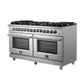 Forno FFSGS612560 Forno Massimo 60-Inch Freestanding Dual Fuel Range, 10 Burners, Double Convection Ovens