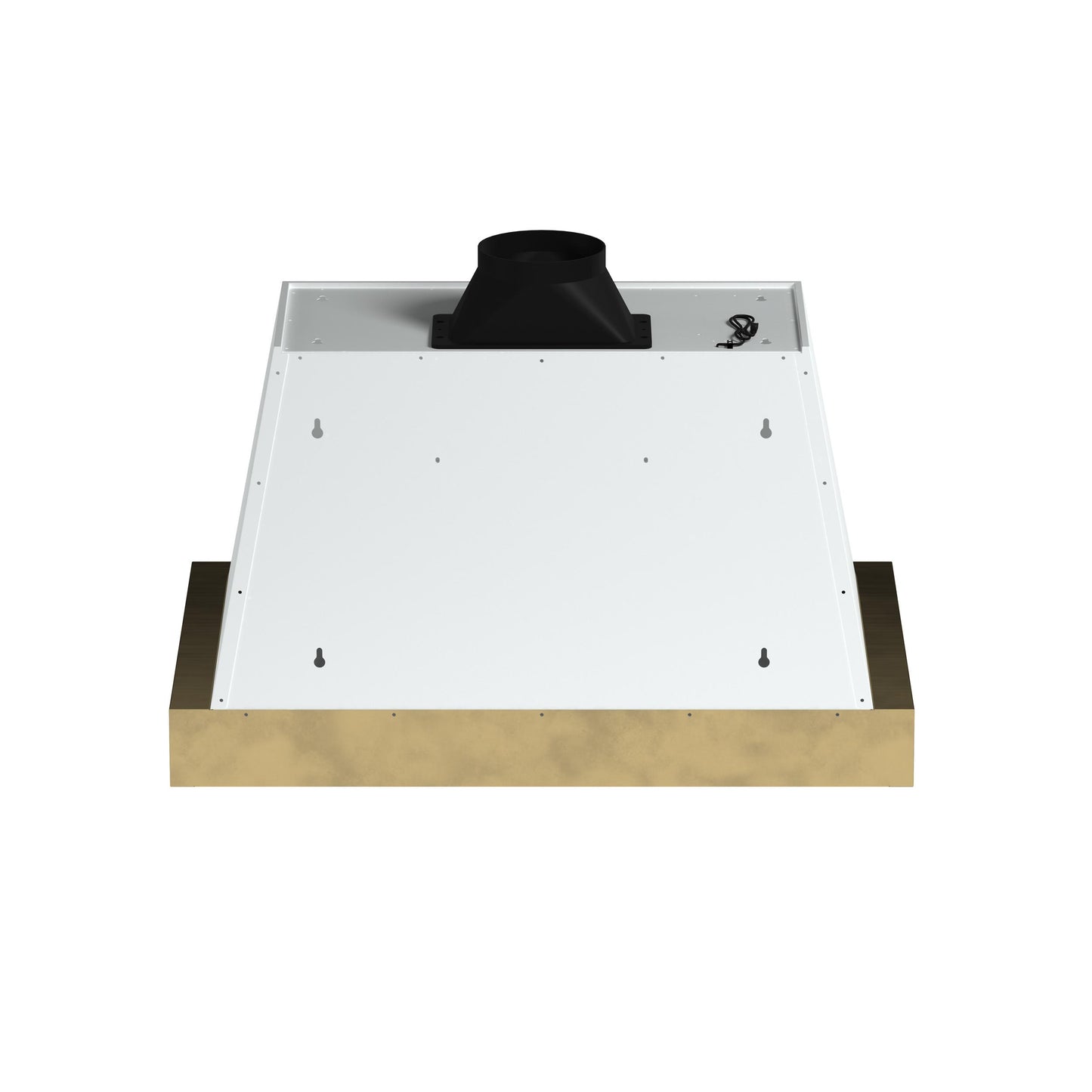 Forno FRHWM507836WHT Forno Vittorio 36-Inch Wall Mount Range Hood, White With Antique Brass Trim, 424 Cfm Airflow, Dishwasher-Safe Baffle Filters, Remote Control, 3-Speed Fan, Bright Led Lighting.