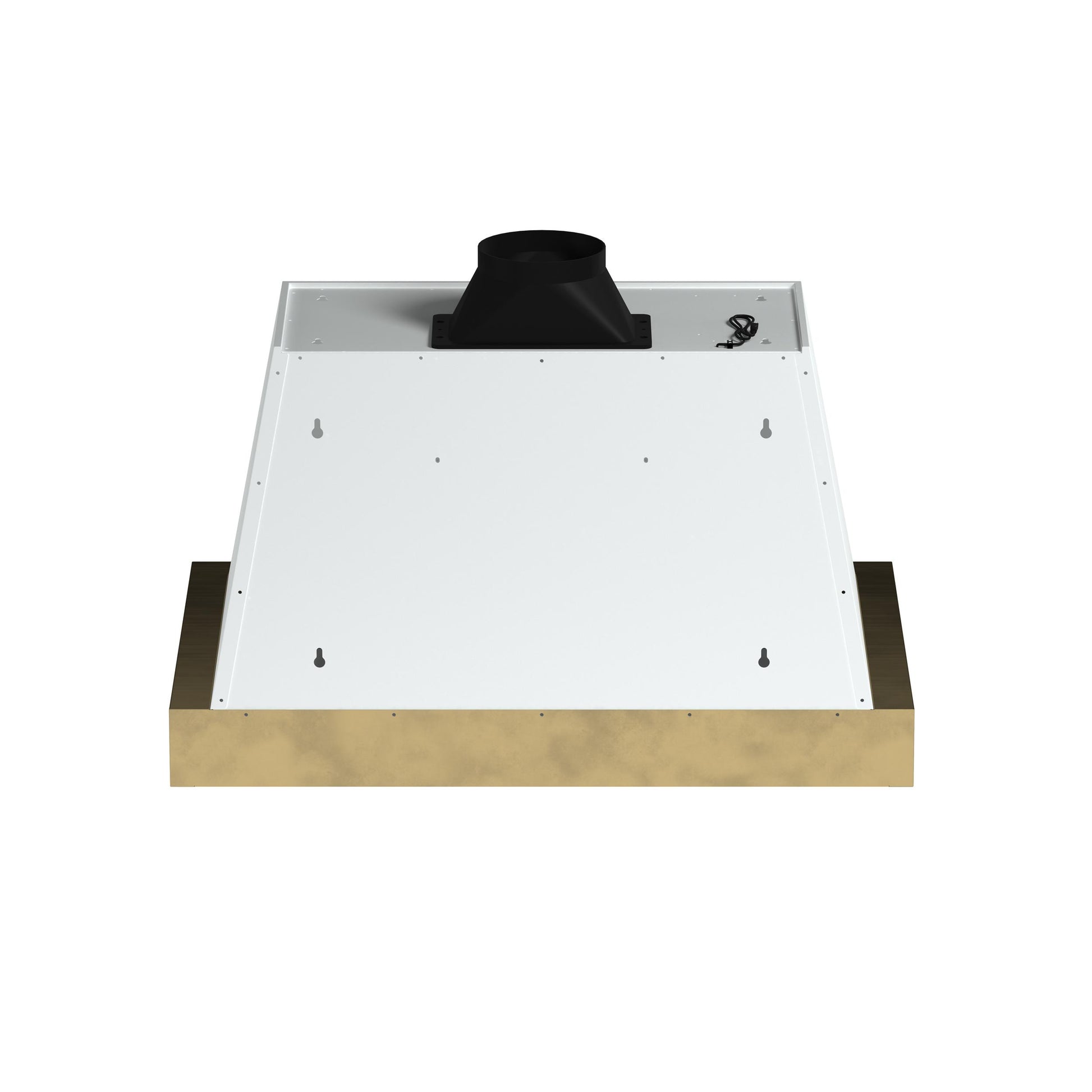 Forno FRHWM507836WHT Forno Vittorio 36-Inch Wall Mount Range Hood, White With Antique Brass Trim, 424 Cfm Airflow, Dishwasher-Safe Baffle Filters, Remote Control, 3-Speed Fan, Bright Led Lighting.