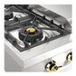 Ilve UHCP48FNSSGLP Ilve Uhcp48Fnssglp Nostalgie Ii 48 Inch Built-In Gas Rangetop With Griddle, In Stainless Steel (Liquid Propane, Brass)