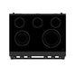 Thor Kitchen ARE36B 36 Inch Electric Range In Black - Contemporary Professional