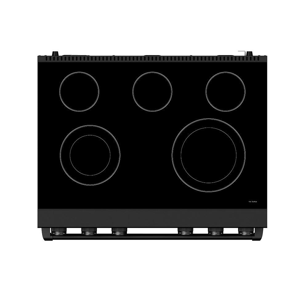 Thor Kitchen ARE36B 36 Inch Electric Range In Black - Contemporary Professional