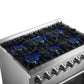 Forno FFSGS619736 Forno Marco 36-Inch Dual Fuel Range, Stainless Steel, 6 Burners, 67,000 Btu, True Convection Oven, Energy Efficient