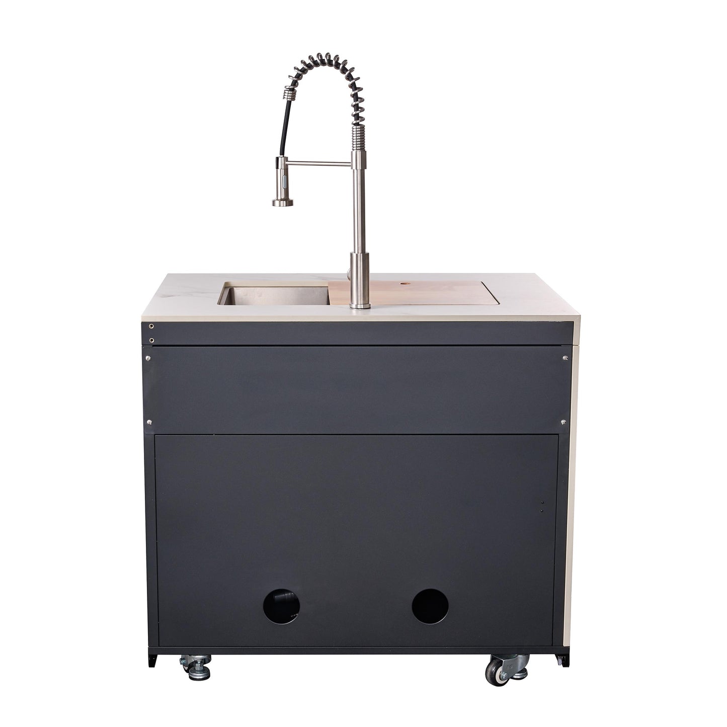 Forno FODKT2575WHT Forno Rimini Outdoor Kitchen: 30" Bbq 62,600 Btu, 4.8 Cu.Ft. Refrigerators, White Countertops