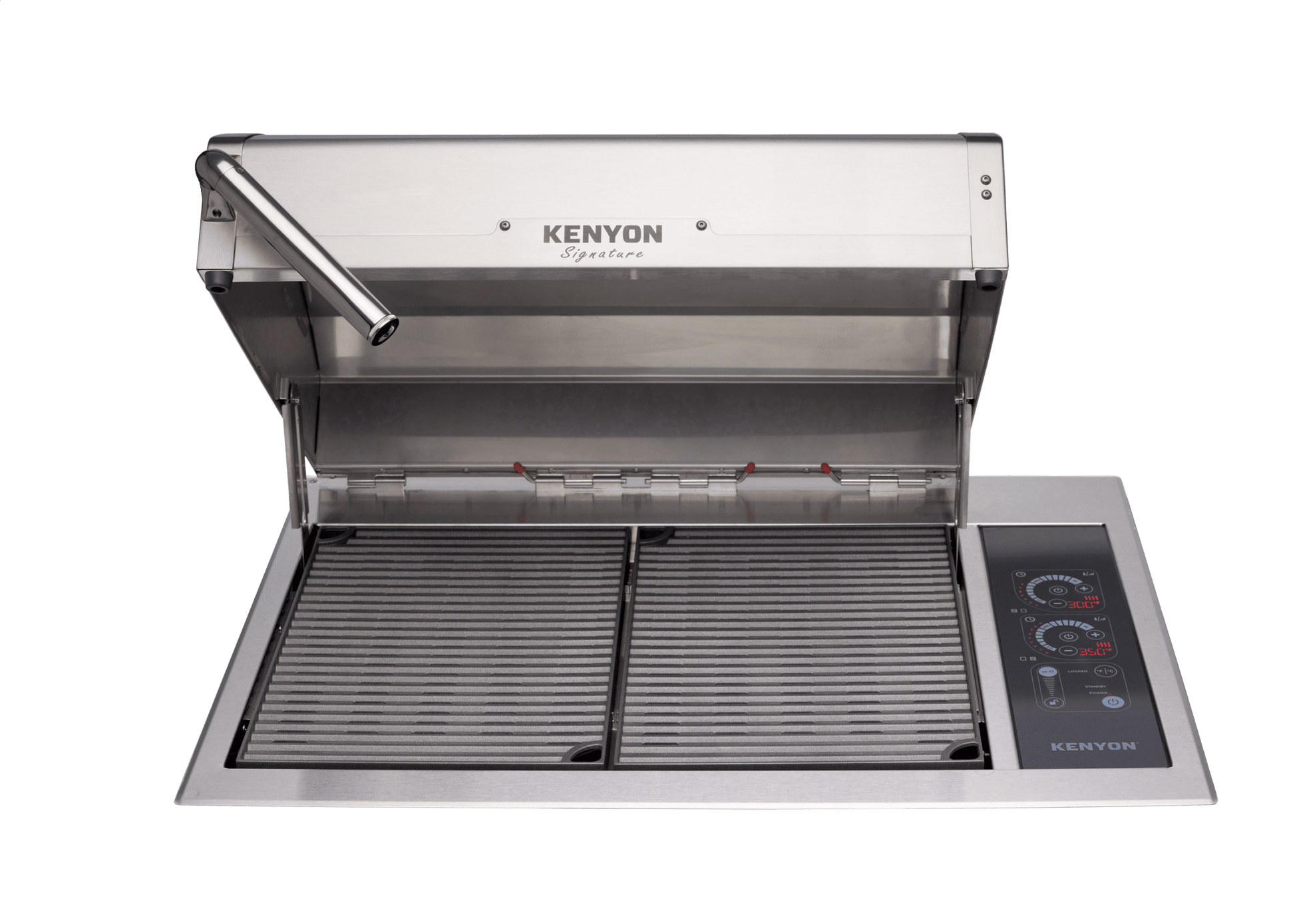 Kenyon B70429NHCF BLACK CARBON FIBER LID WITH LIGHTED HANDLE Signature Grill