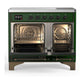 Ilve UMDIB40QNR3EGB Ilve Umdib40Qnr3Egb Majestic Iii 40 Inch Induction Range With 6 Elements, 3.82 Cu. Ft. Total Oven Capacity (Solid Door, Emerald Green, Burnished)