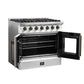 Forno FFSGS644436WHT Forno Galiano 36-Inch French Door Gas Range White And Antique Brass Design, 6 Sealed Burners 83,000 Btu, 5.36 Cu.Ft. Convection Oven