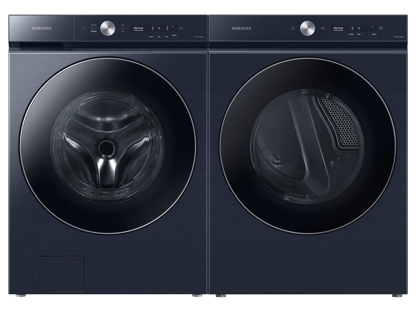 Samsung F1657832070251 Bespoke Ultra Capacity Ai Front Load Washer And Electric Dryer In Brushed Navy