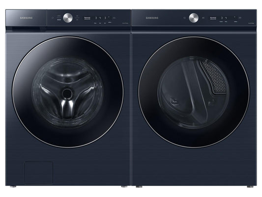 Samsung F1657832070251 Bespoke Ultra Capacity Ai Front Load Washer And Electric Dryer In Brushed Navy