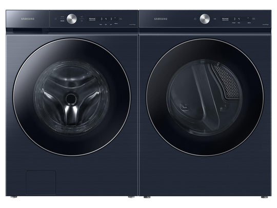 Samsung F1657832070251 Bespoke Ultra Capacity Ai Front Load Washer And Electric Dryer In Brushed Navy