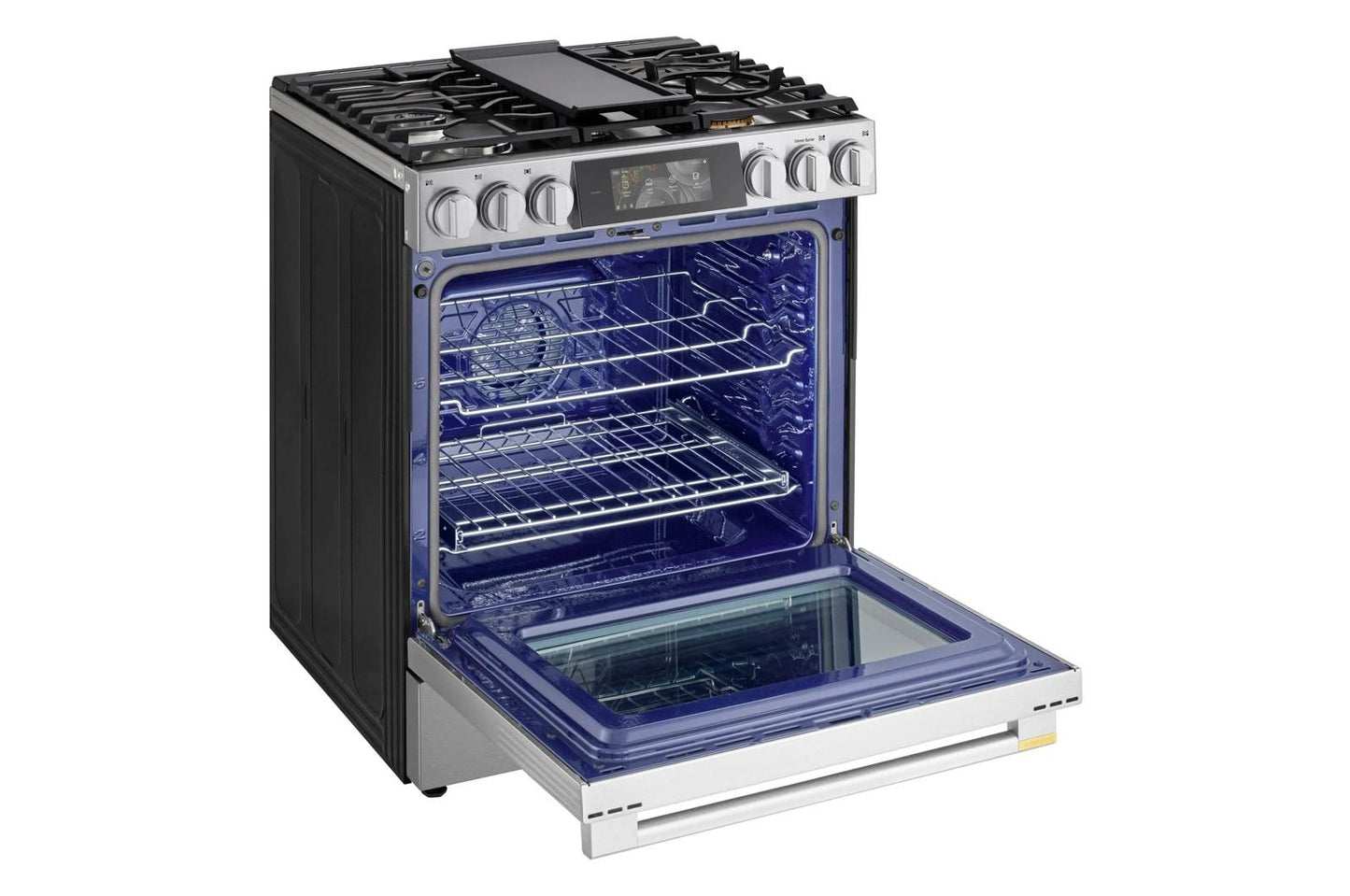 Lg LSGU6339X Lg Signature 6.3 Cu. Ft. Smart Gas Slide-In Range With Dynamic Probake Convection®, Air Fry, Air Sous Vide, Pizza Mode And Ai Gourmet Camera