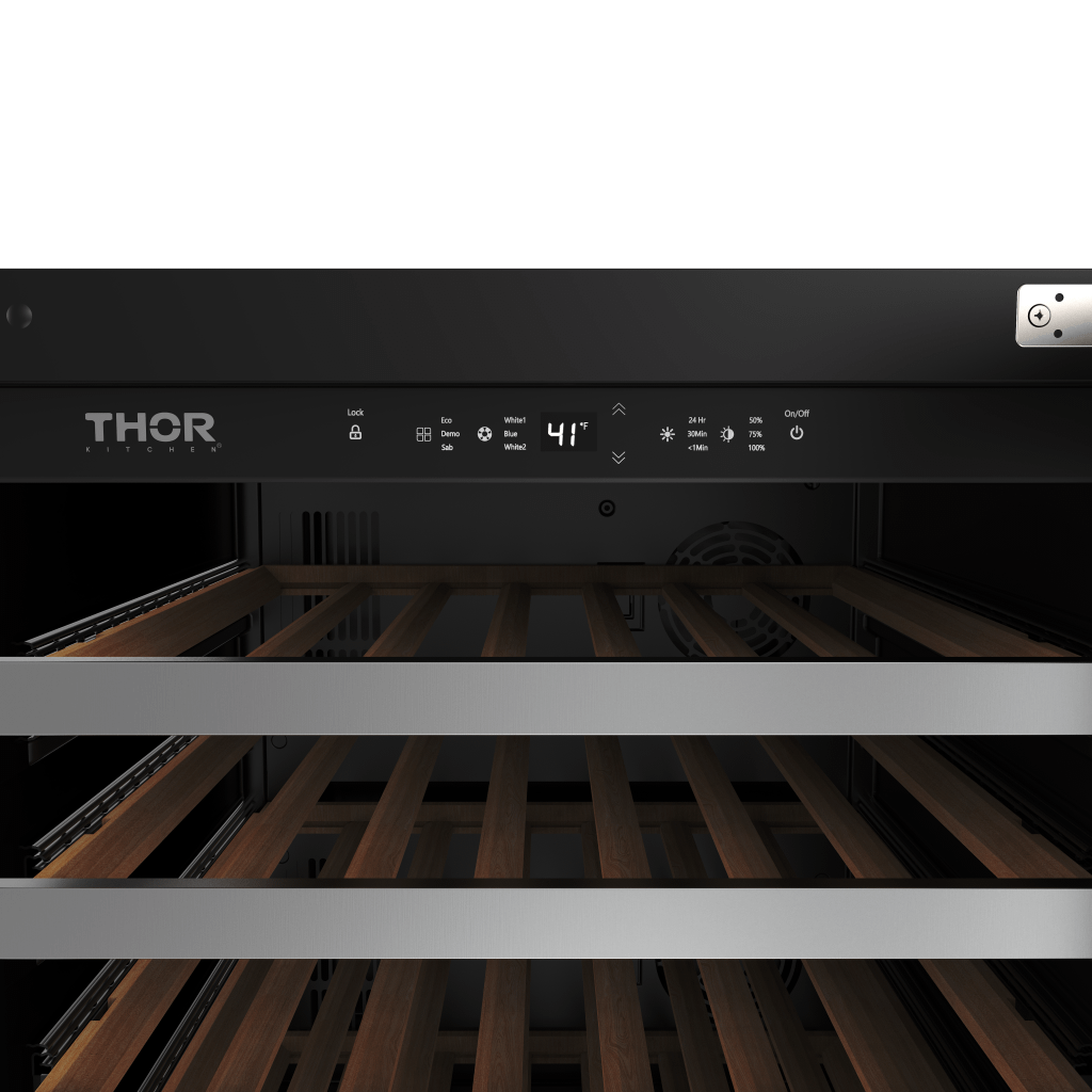 Thor Kitchen TWC24US Thor Kitchen 24-Inch Single Zone Wine Cooler, 46 Wine Bottle Capacity - Model Twc24Us