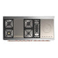 Ilve UM60FSQNR3WHP Ilve Um60Fsqnr3Whp Majestic Iii 60 Inch Dual Fuel Range With 7 Burners, Griddle And French Top, Dual Function Burner With Up To 25,000 Btu (Natural Gas, Solid Door, White, Copper)